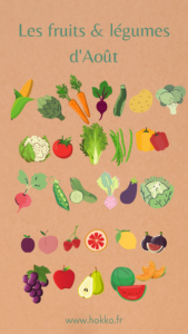 Fruits et légumes d'Août